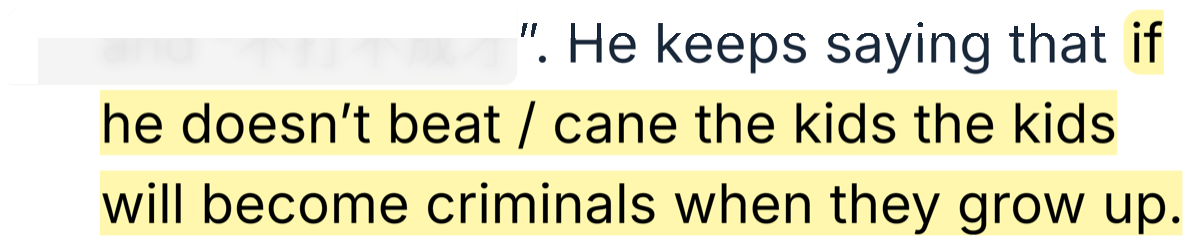 Message screenshot from a mum